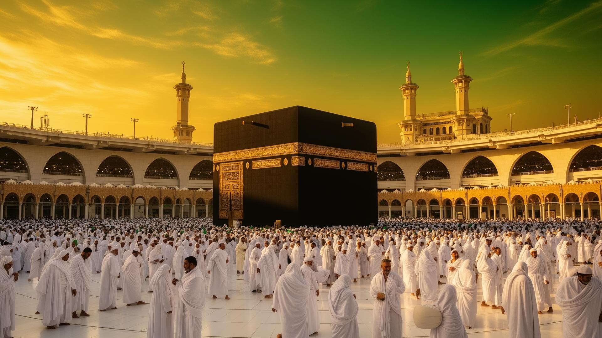 Kaaba at sunset